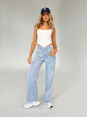 Princess Polly Vincent cargo jean- US 10